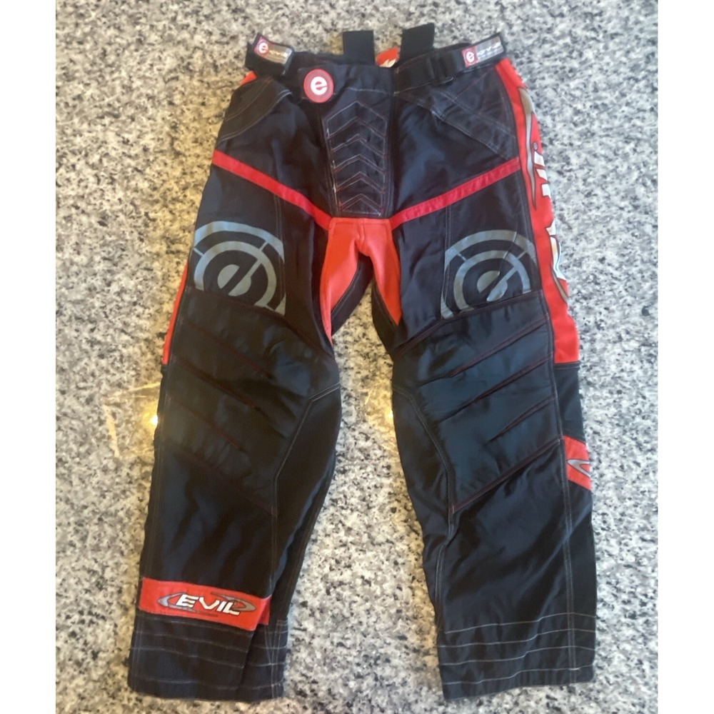 Evil Padded‎ Paintball Pants Red Black Size S #587